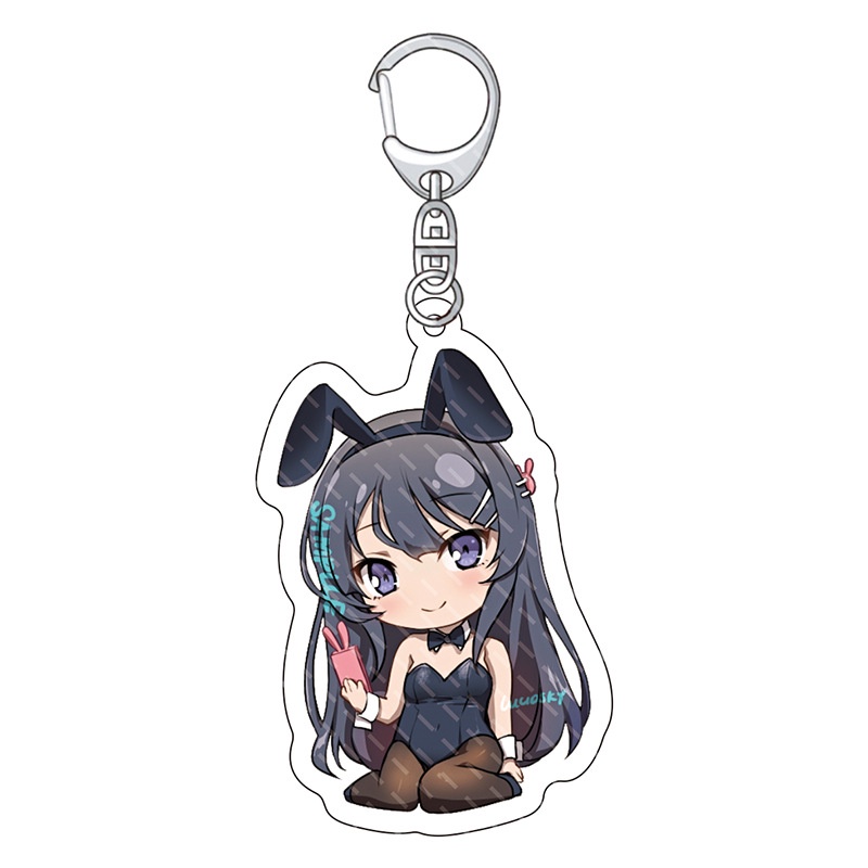 Móc Khóa Nhựa Acrylic Họa Tiết Anime Sakurajima Mai Phù Hợp Làm Quà Tặng