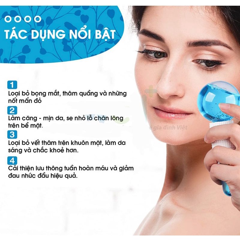 THANH LĂN LẠNH MASSAGE MẶT GIẢM BỌNG MẮT-THU NHỎ LỖ CHÂN LÔNG.QUẢ CẦU MASSAGE