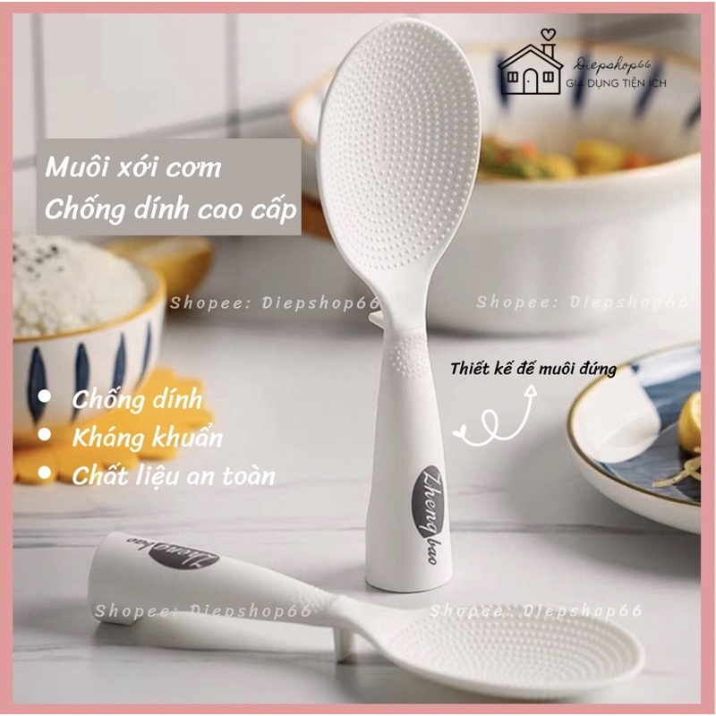 Muôi xới cơm -chống dính đứng được chất liệu an toàn