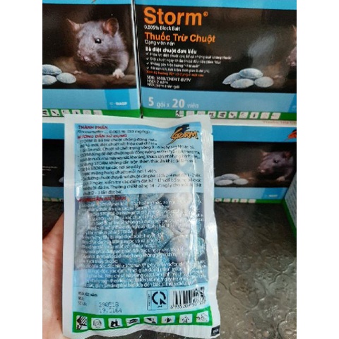 Thuốc diệt chuột Storm gói 20 viên