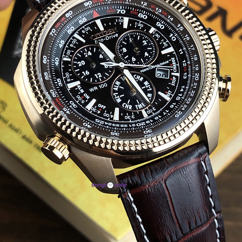 Đồng hồ nam Citizen BL5403-03X size 48mm eco-drive dây da