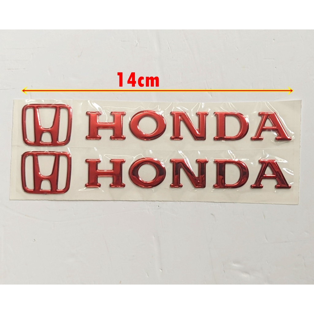 Tem chữ nổi logo Ya'ma'ha Hon'da ( dài 14cm giá 1 cặp - tem nhựa mỏng dẻo )