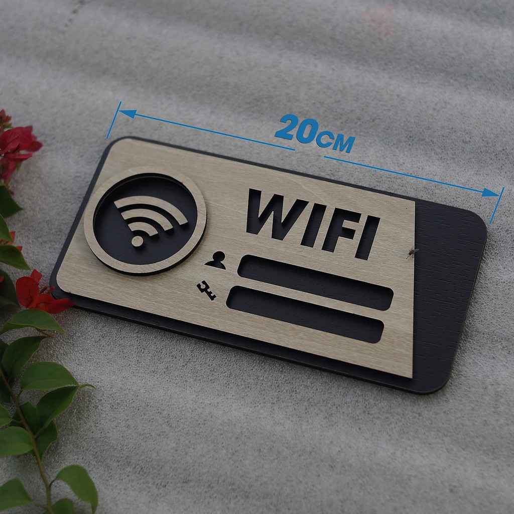 [ GIÁ SỐC ] Bảng Gỗ Decor Quán Free Wifi trang trí cao cấp hiện đại