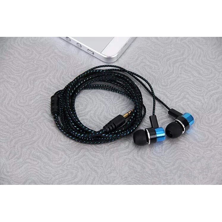 Tai nghe dây bện nhét tai giác cắm 3.5mm