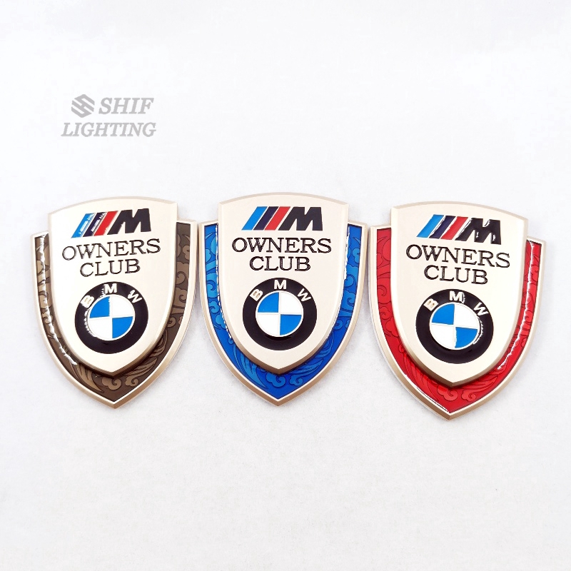 Logo kim loại dán trang trí sau xe BMW