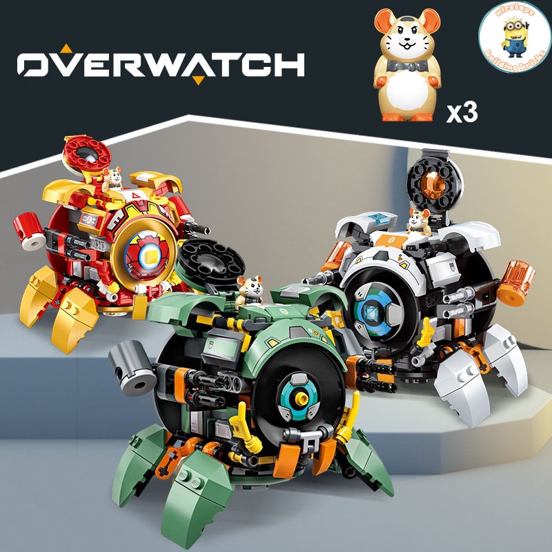 Đồ Chơi Lắp Ráp Kiểu LEGO Mô Hình Overwatch Avengers Wrecking Ball 12in1 Phiên Bản Tay Laser No.50028-32 Với 300+ PCS