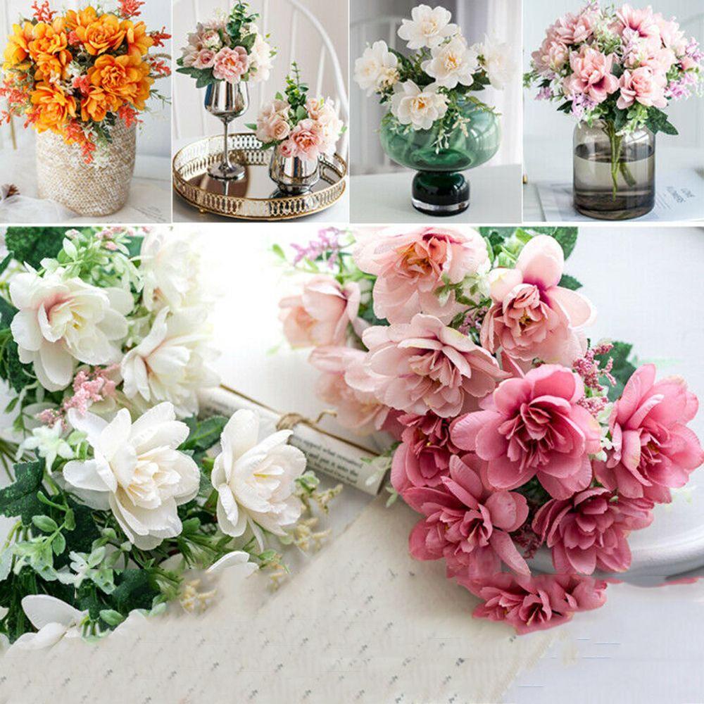 Bó Hoa Giả Bằng Lụa Trang Trí Tiệc Cưới DIY