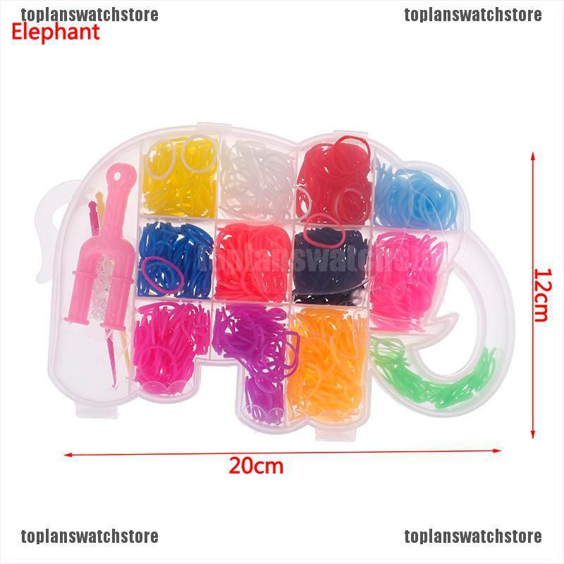 Set 600 Dây Cao Su Co Giãn Nhiều Màu Sắc Làm Vòng Tay DIY