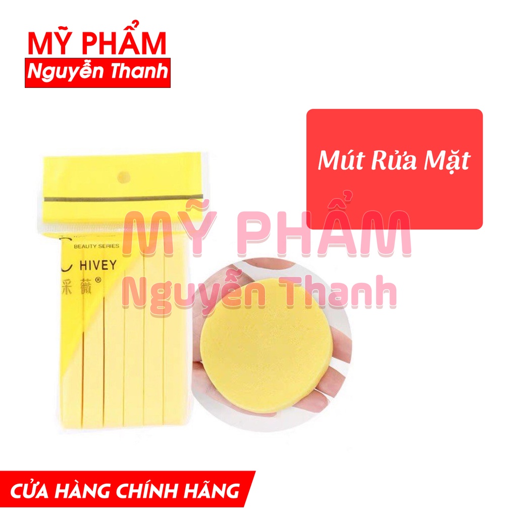 Bông mút bọt biển rửa mặt dạng nén ( Bọc 12 miếng )