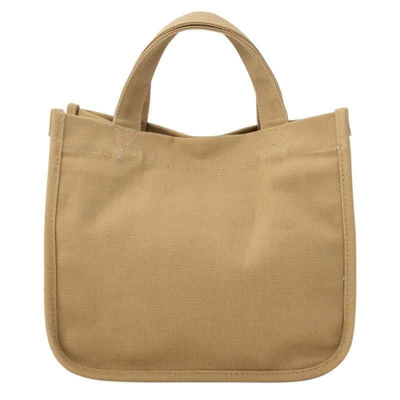 Túi Vải Canvas Đựng Cơm Trưa Xách Tay Thiết Kế Đơn Giản Phong Cách Nhật Bản