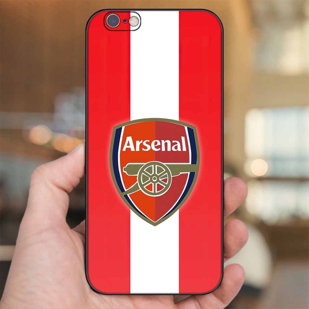 Ốp lưng iPhone 6, 6s dẻo đen cạnh vuông in hình Arsenal FC