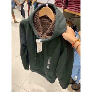 Áo nỉ lót lông cừu nam