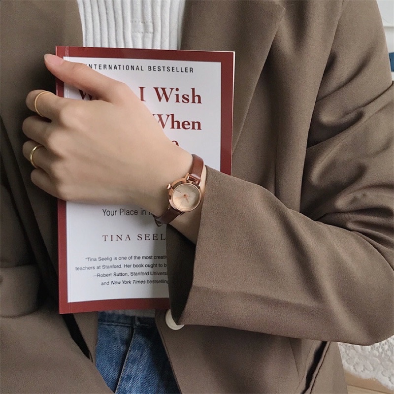 Đồng hồ nữ chính hãng dây da mặt nhỏ JULIUS bảo hành 12 tháng JA-979