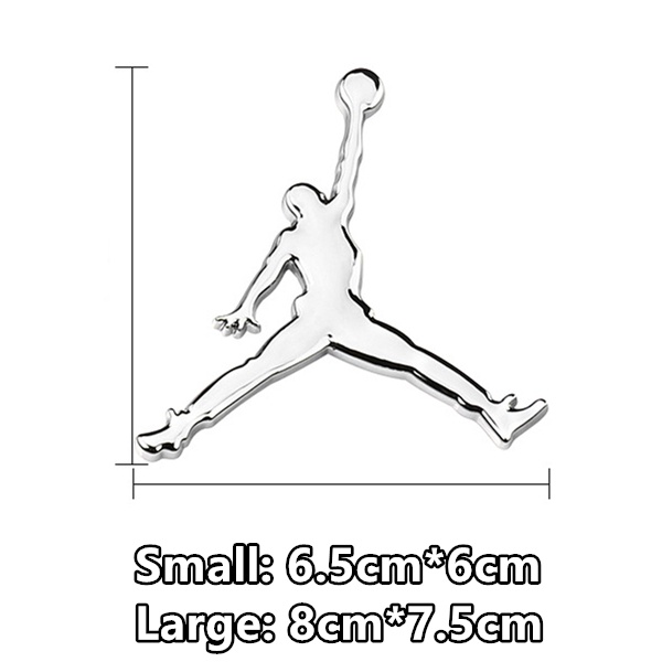 Miếng Dán Logo Michael Jordan Bằng Kim Loại Màu Vàng / Bạc Trang Trí Nắp Bình Xăng Xe Hơi / Xe Máy