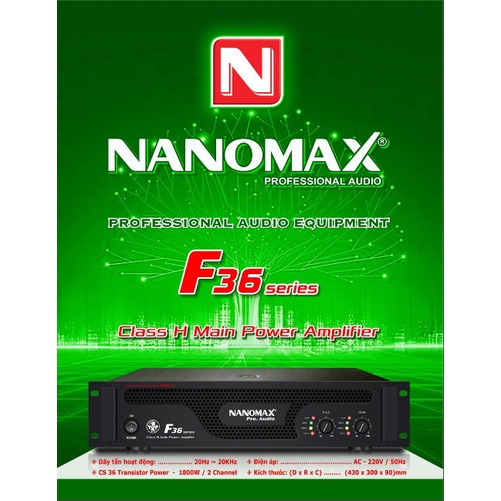 CỤC ĐẨY CÔNG SUẤT NANOMAX F36