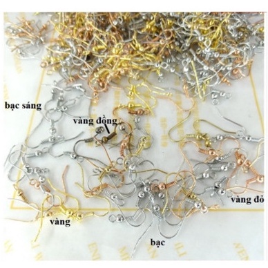 10 móc hoa tai (5 đôi) mẫu có lò xo &amp; trái châu