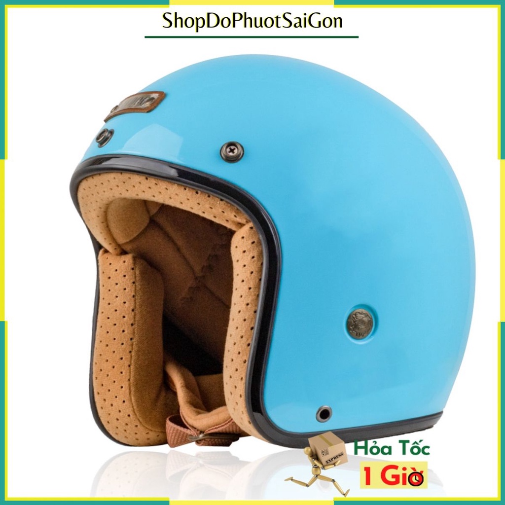 Mũ bảo hiểm 3/4 Bulldog 4U xanh dương