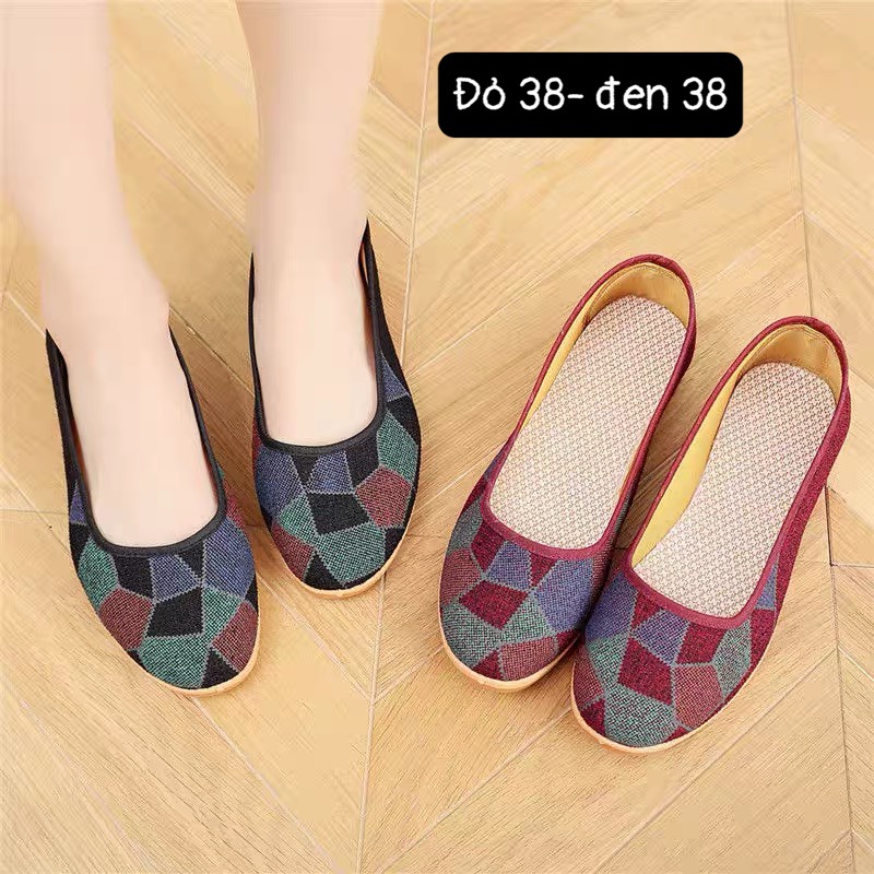 Giày lười vải vintage hàng có sẵn duy nhất size 38