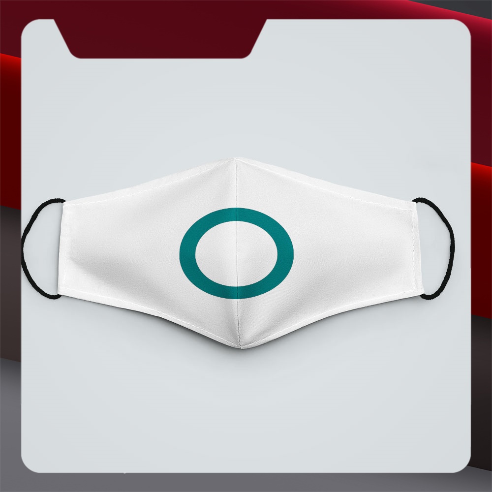 Khẩu trang vải dễ thở Squid game 24 CARTWELL chất liệu polyester cotton 100% chống bụi in họa tiết 3d thời trang unisex