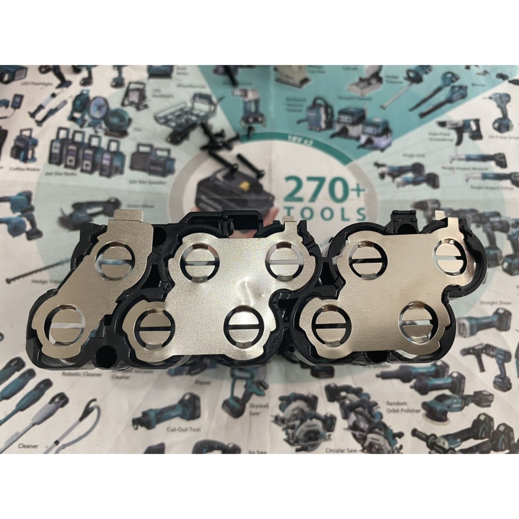 Vỏ mạch pin AEG - RidGid 18V 6.0Ah Li-ion, Led báo pin và nhận sạc zin.