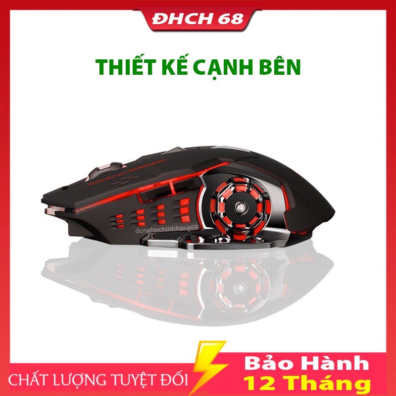 Chuột Gaming Không Dây T28 Dành Cho Game Thủ Click Không Gây Tiếng Ồn Có Đèn LED Chơi Game Cực Đã.