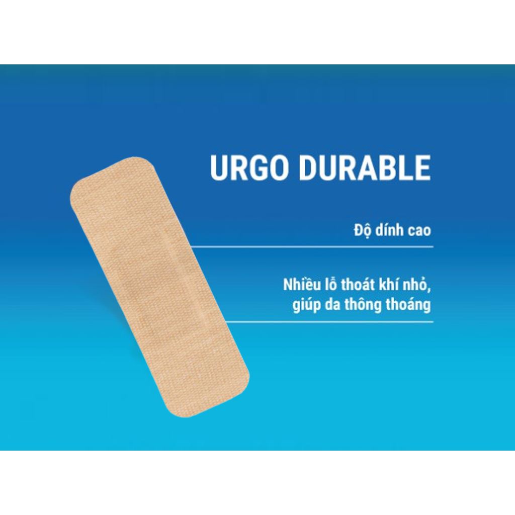 Băng cá nhân vải URGO Durable hộp 20 miếng