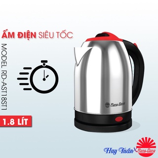 Ấm siêu tốc Rạng Đông RD-AST18ST1 - Bình đun nước siêu tốc sôi nhanh tự ngắt - dung tích 1.8 lít thân inox