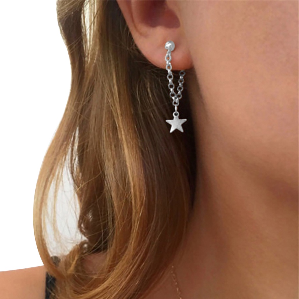 Đôi bông tai họa tiết ngôi sao xinh xắn cho nữ