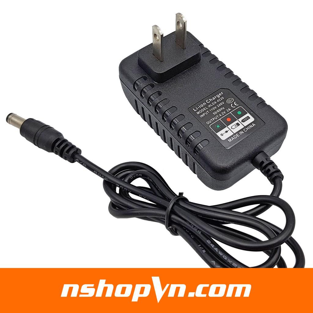 Adapter Sạc Pin 1S 4.2V 2A dùng để sạc các pin lithium , ICR , Li-ion bảo vệ ngắn mạch, quá áp, tự ngắt