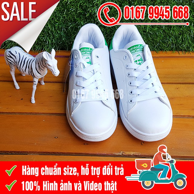 [BIG SALE] Giày Thể Thao Stan Smith Gót Xanh Lá Nam Nữ