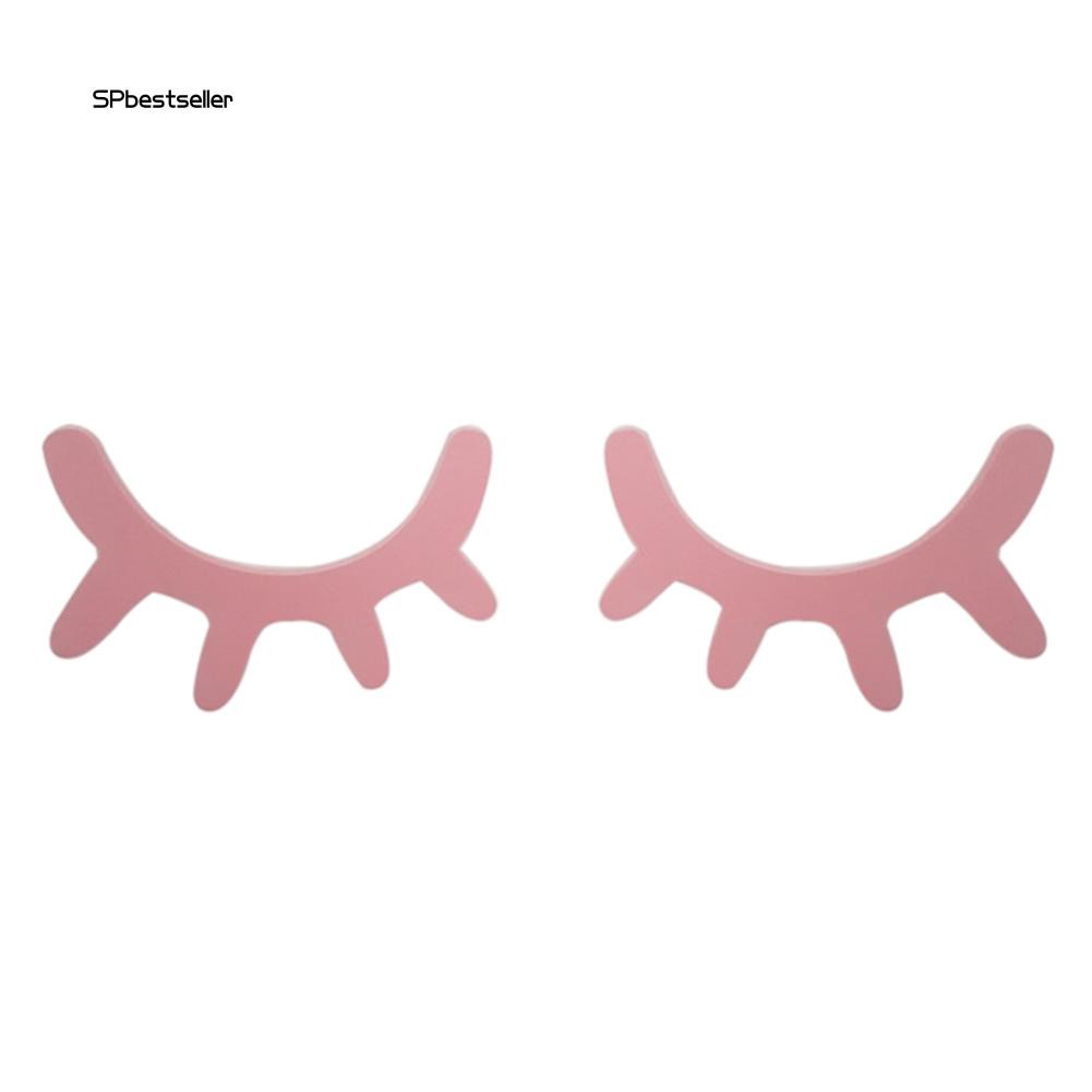 Set 2 miếng gỗ dán tường hình lông mi xinh xắn