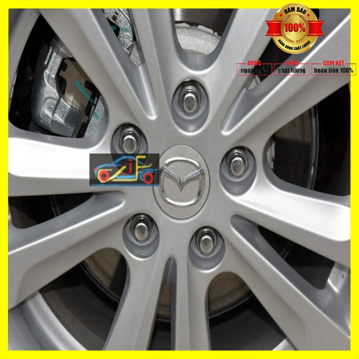 Logo chụp mâm bánh xe Mazda MAD57 Đường kính ngoài 57mm, Nhựa ABS