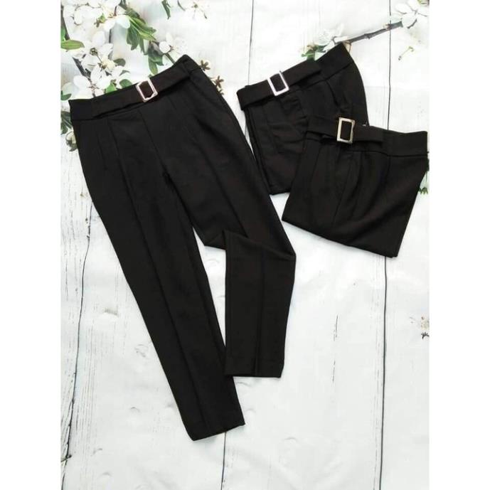 Quần Baggy nữ khuy tròn chất tuyết mưa co giãn 4 chiều xả hàng giá sock | BigBuy360 - bigbuy360.vn