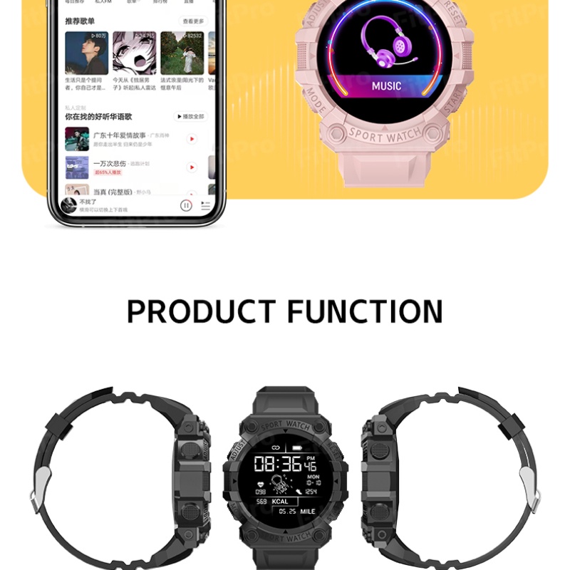 Đồng hồ thông minh đeo tay ZEEJUL kết nối bluetooth kiểm tra sức khỏe hỗ trợ tập thể dục thích hợp cho IOS Android