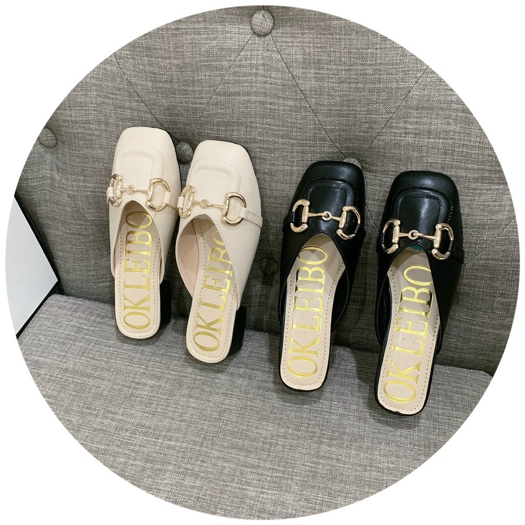 Sục Nữ ♥️FREESHIP♥️ Dép Sục Nữ Da Mềm Đính Chữ G-D Cá Tính TXHQ 64