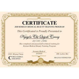 Nhận thiết kế certificate theo yêu cầu - Thanh Thanh shop