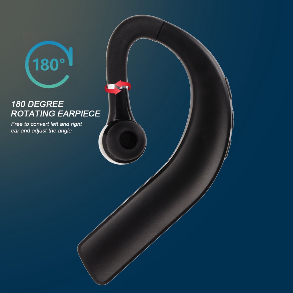 Hàng Hot Tai nghe Bluetooth Tai nghe chống nước IPX5 Tai nghe chống ồn Loại bỏ tiếng ồn Tai nghe một tai để chạy công việc lái xe Hàng giao ngayWashington057