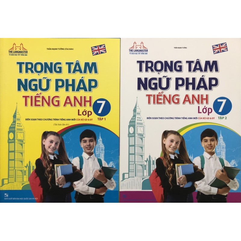 Sách - Trọng tâm ngữ pháp tiếng anh lớp 7 (Combo 2 tập)