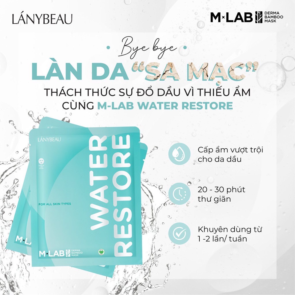 Mặt Nạ Sợi Tre M-LAB , Dưỡng Trắng Da , Căng Bóng , Cấp Ẩm Và Ngừa Mụn [ Chính - Hãng ]