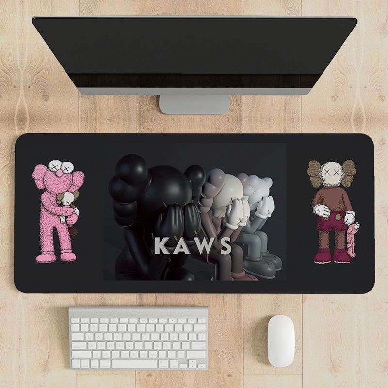 Tấm Lót Chuột Bàn Phím Máy Tính Kaws Dày Dặn Mềm Mại Chống Trượt Chống Thấm nước Đơn Giản