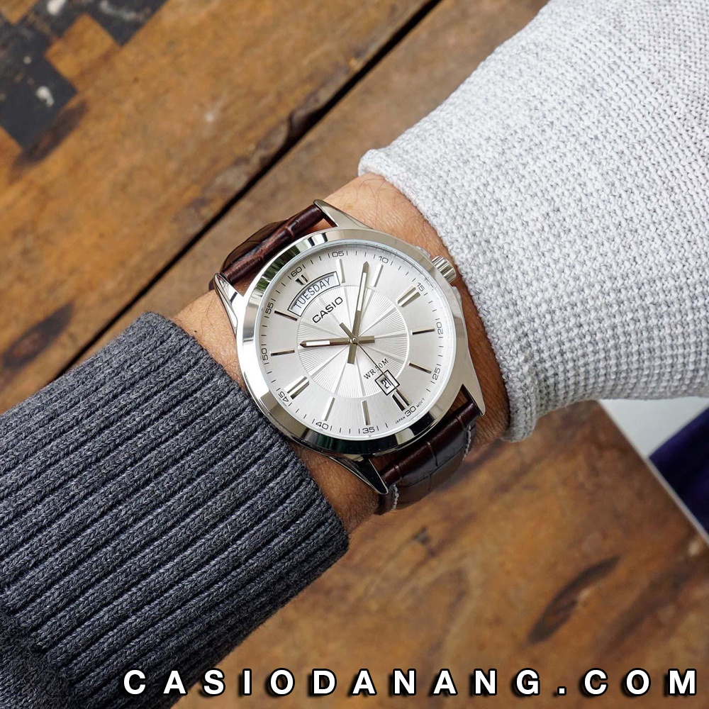 Đồng hồ nam dây da Casio Standard chính hãng Anh Khuê MTP-1381L-7AVDF (39mm)