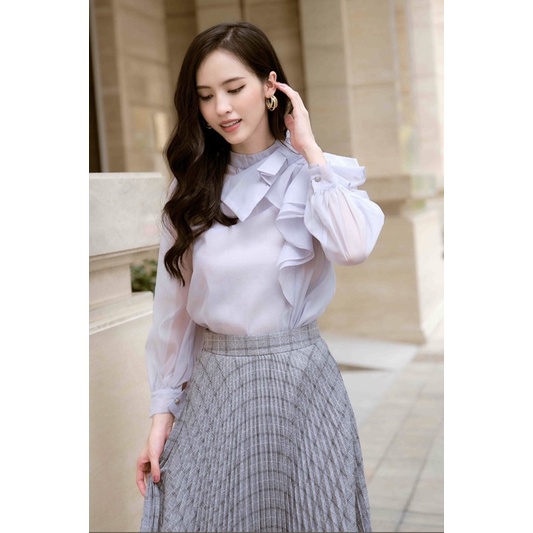 SIXDO newtag set áo hồng và váy xếp ly nguyên tag M/ L/XL