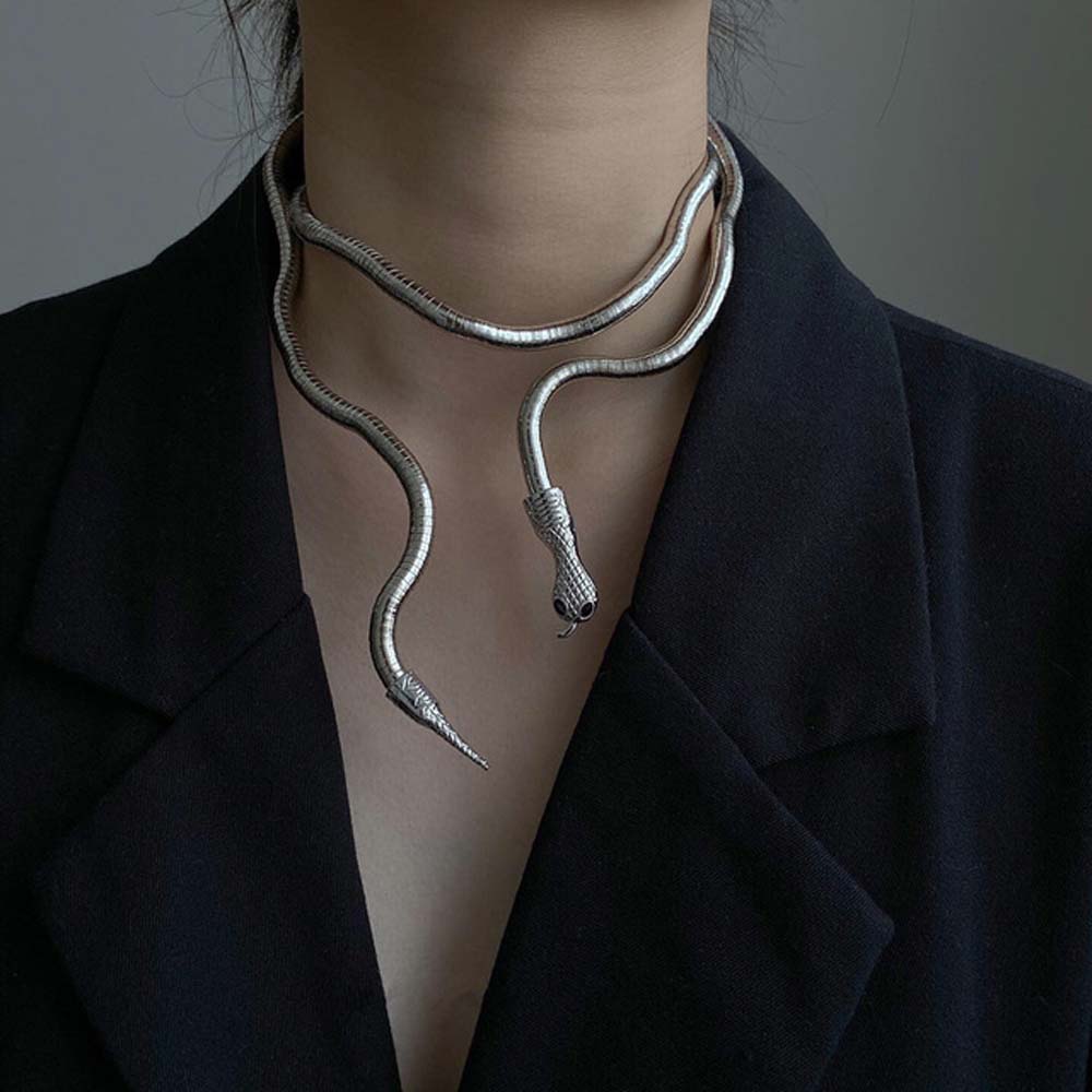Vòng Cổ Choker Nhiều Lớp Bằng Hợp Kim Kiểu Dáng Đơn Giản Cá Tính