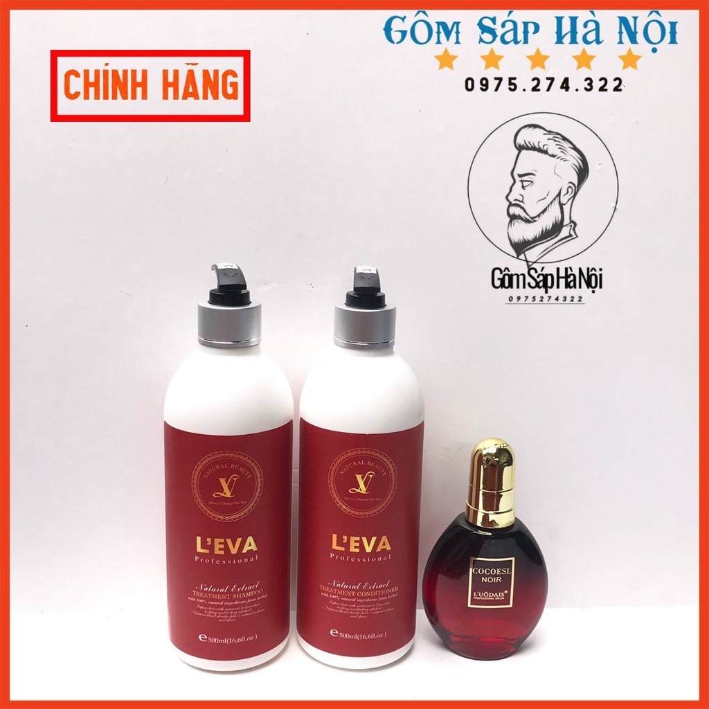 ( Tặng Tinh Dầu ) CẶP DẦU GỘI XẢ KÍCH MỌC TÓC LEVA ĐỎ - LEVA NATURAL TREATMENT 500ML