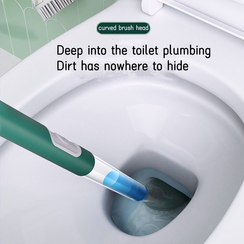 Bộ Bàn Chải Vệ Sinh Toilet Cán Dài Bằng Silicone Tiện Dụng