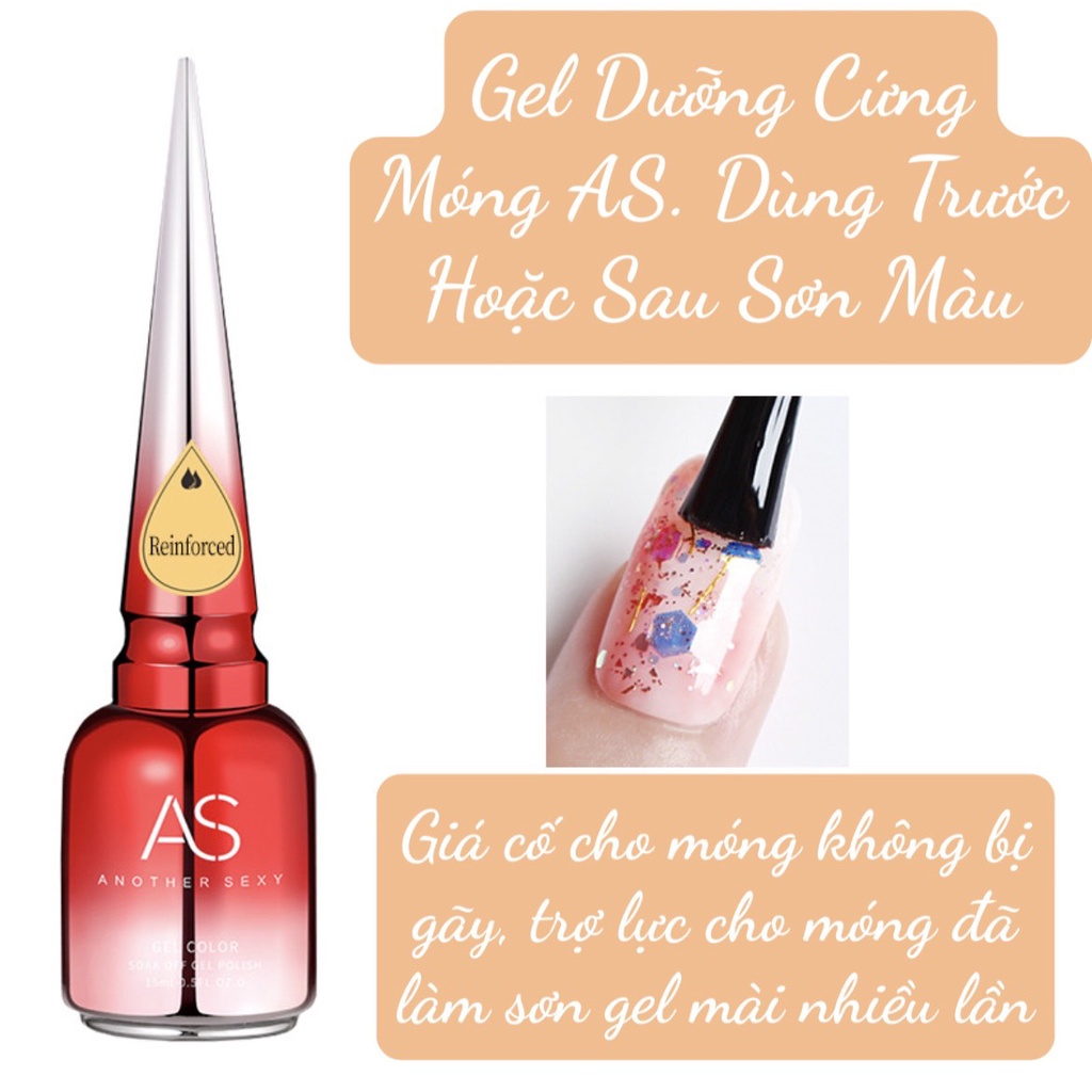 Gel Cứng Móng AS Chai Đỏ 15ml Chính Hãng