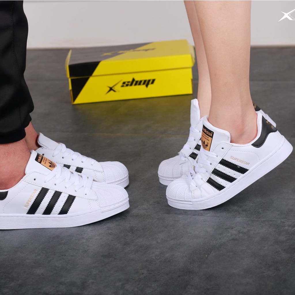 Giày Adidas Superstar, Giày thể thao Das mới sò trắng, xanh, hồng, bản mới Full Box Bill