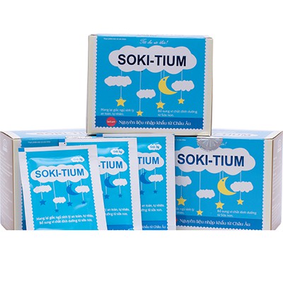 Soki-Tium – Hỗ trợ giúp trẻ hết quấy khóc đêm (Hộp 12 gói)