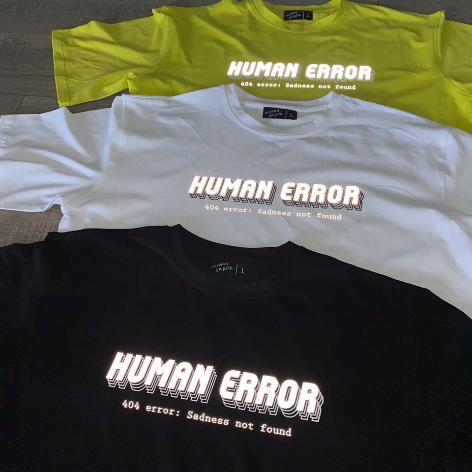 &lt;phản quang&gt; Sadness not found TEE &lt;Xanh neon&gt;