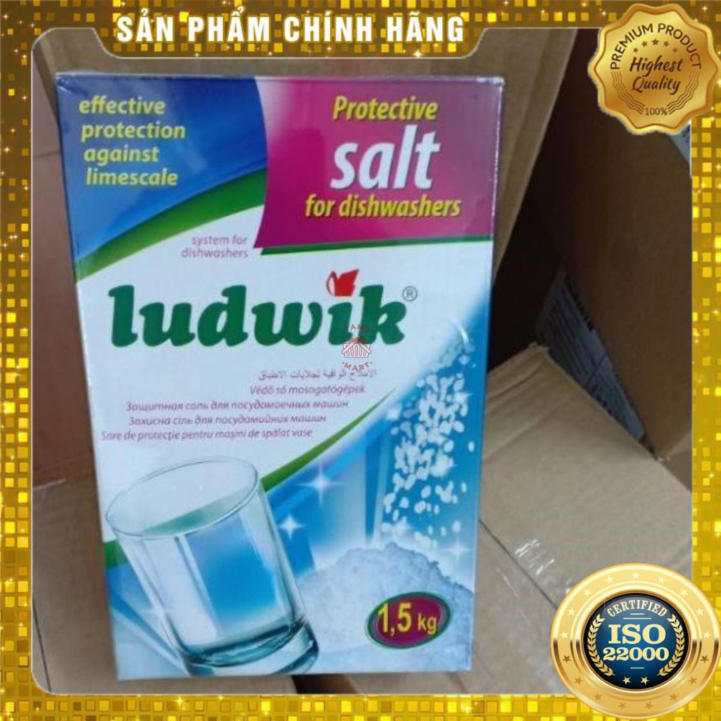 [ Yams Mart ] Muối rửa bát Ludwik 1.5kg (Hàng mới nhất date sx T5/2020)